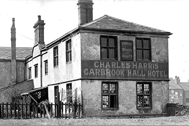 The old Carbrook Hall pub on Attercliffe Common, in Sheffield, pictured in around 1905. The historic building, which has links to the siege of Sheffield Castle during the Civil War, is today a Starbucks cafe