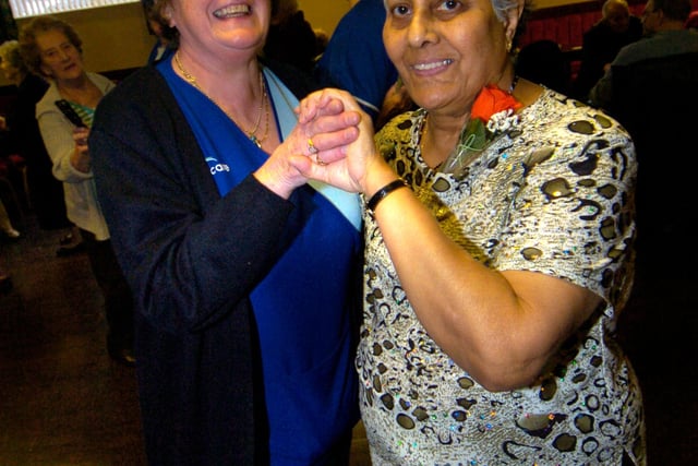 Guests at the Valentine days dance at Handsworth Social Club, Wendy Smith left dances with Florine Nazreth in 2012