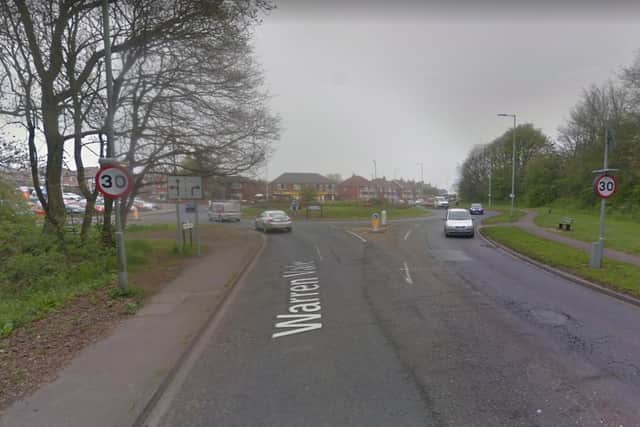 A police officer was seriously injured in a collision in Rotherham yesterday