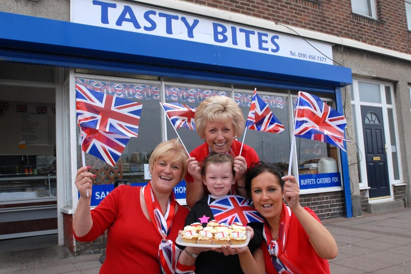 All ready for the Royal Wedding at Tasty Bites with the help from Amy Dent, front,  Bernice Robinson, Yvonne Younger and Jacquie Deyton. Who can tell us more?