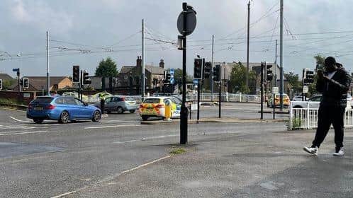 Motorists are advised to avoid Gleadless Townend while police deal with the aftermath of the collision. Picture: Cammy Lane