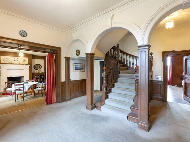 The grand entrance hallway.