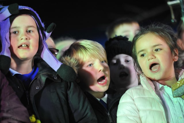 Pupils from the school were pictured singing carols at the Christmas light switch on in Southwick three years ago.