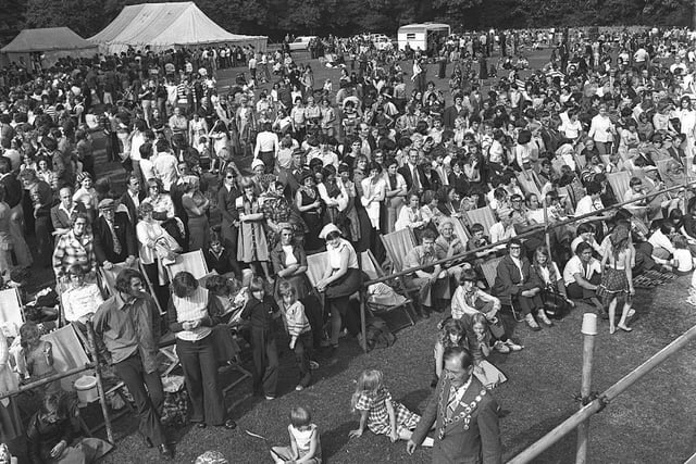 Happy days at Crimdon Dene where a large crowd was gathering to watch the Miss Crimdon competition in the early 1970s.