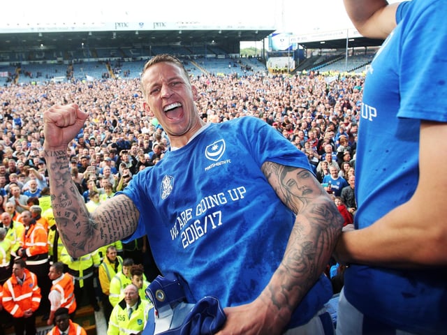 Carl Baker celebrates.