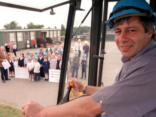 Birley Spa School headteacher Geoff Mawson pictured cutting the first sod on the site of the new Birley School