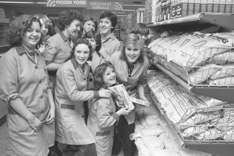 Staff at the new Hintons in Fulwell were ready to greet customers in 1978. Were you pictured?