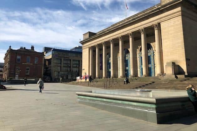 Two revellers have been spared from jail after they were involved in an armed fracas near Barker's Pool, pictured, in Sheffield city centre.
