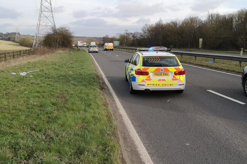 Chesterfield, March 21.
The driver of this vehicle - broken down on the A617 - locked it up and left it on the brow of a national speed limit dual carriageway. 
Police tweeted: "Recovered at owners expense. #OpDerbyshire"