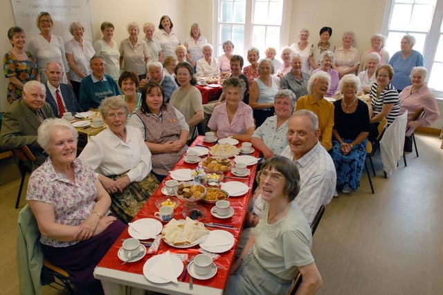 Members of the WRVS celebrate 70 years of service with a tea party 12 years ago. Recognise anyone?