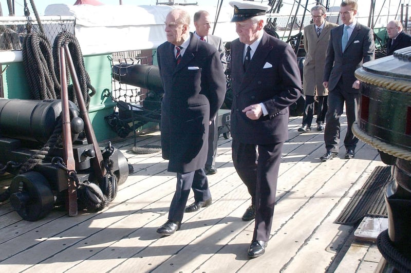 A 2009 visit by the Prince to the magnificent HMS Trincomalee.