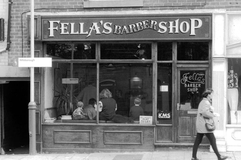 Fella's Barber Shop, 546 Langsett Road, 1996. Picture Sheffield ref no S00803