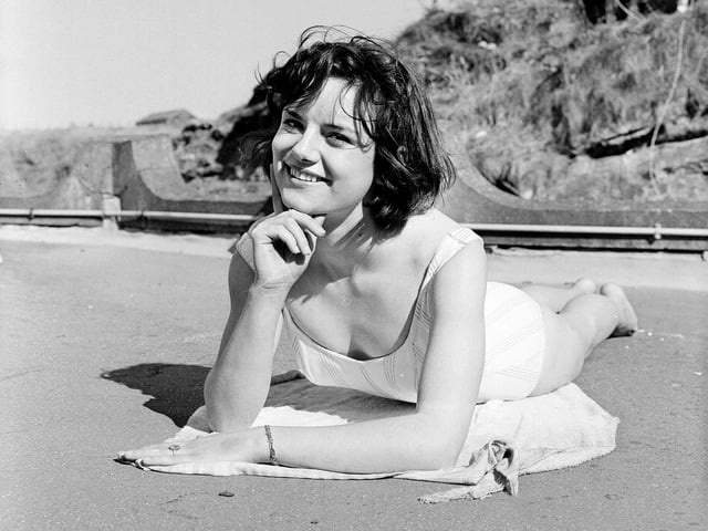 North Berwick resident Kathleen Kinpatrick prepares to represent the town in the Miss Dunbar Beauty Pageant in August 1964.