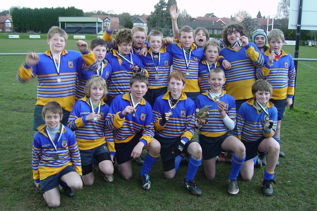 Matlock RFC U12 after their success in the NLD Shield at Derby in 2008.