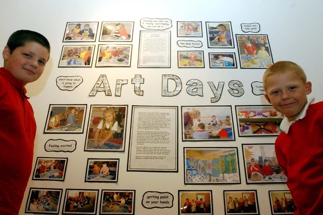 The school's super art gallery is on show in this 2003 photo.