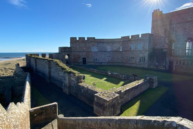 The view of Bamburgh Castle's grounds.