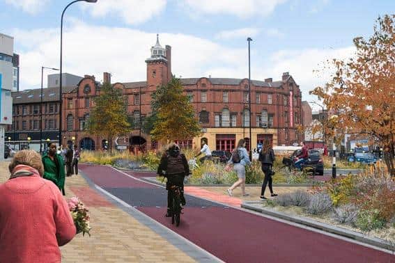 Visualisation of West Bar roundabout (pic from Sheffield Council)