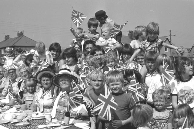Children and pensioners from Castletown were in a happy mood at their belated Royal Wedding Party which was held at Castletown Community Association in July 1981.