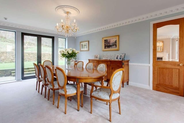The dining room is big enough for the grandest of get-togethers.