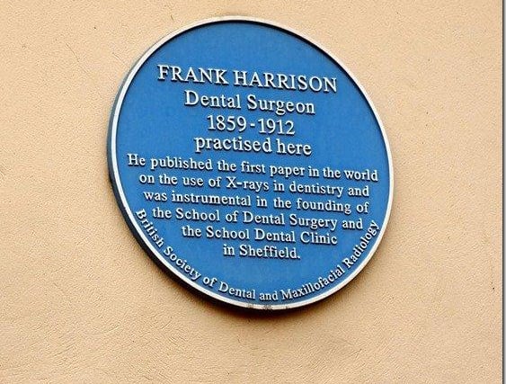 356 Glossop Road, the home of dental surgery pioneer Frank Harrison, marked by a blue plaque
