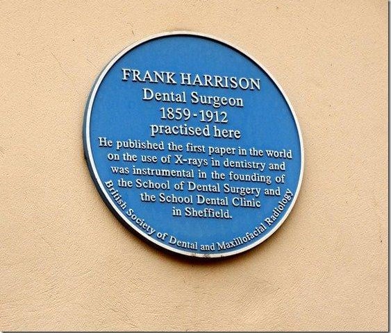356 Glossop Road, the home of dental surgery pioneer Frank Harrison, marked by a blue plaque