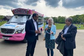 Lib Dem councillors with an ice cream van.