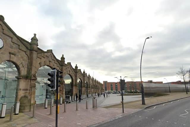 An altercation took place between a group of men on platform 6 of Sheffield's Midland railway station
