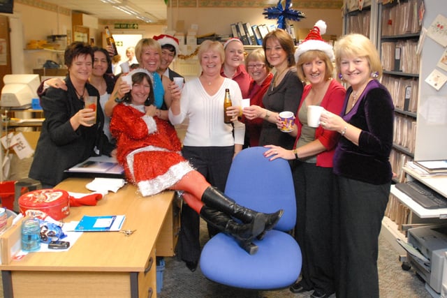 Receptionists and staff at Flagg Court were pictured having their final Christmas party before its closure in 2006. Are you in the picture?