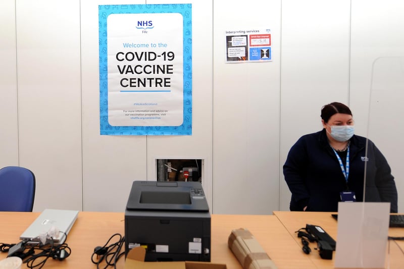 The registration area at the new mass vaccine centre  (Pic: Fife Photo Agency)
