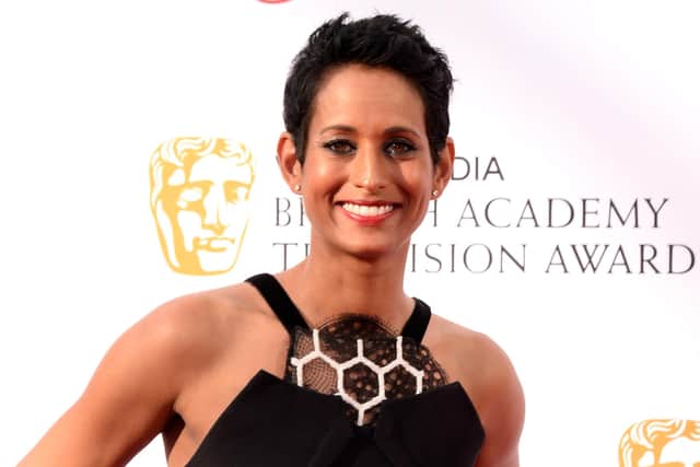 Dan Walker's BBC Breakfast co-star Naga Munchetty has been praised for posting a video of her shaking with fear in a hospital bed while giving blood. Photo by Getty Images.