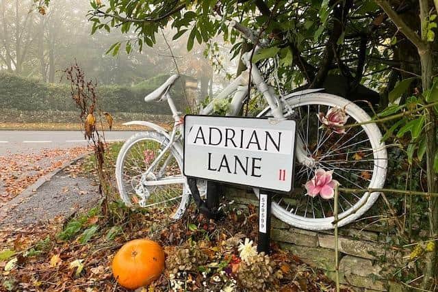 Friends are staging a vigil at the crash scene - where a white ‘ghost bike’ has been placed - at 5.40pm on Wednesday March 15, to mark six months since the crash. In autumn Common Lane was temporarily  changed to 'Adrian Lane' in honour of the much-loved cyclist.