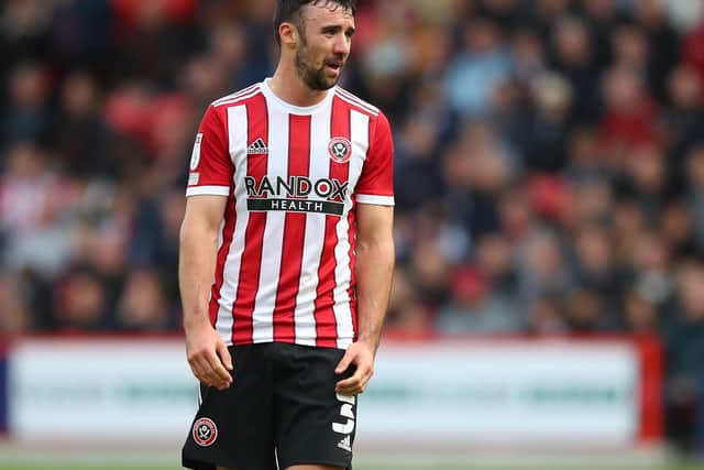 Sheffield United and Republic of Ireland defender Enda Stevens ahead of the Championship fixture at Reading: Simon Bellis / Sportimage