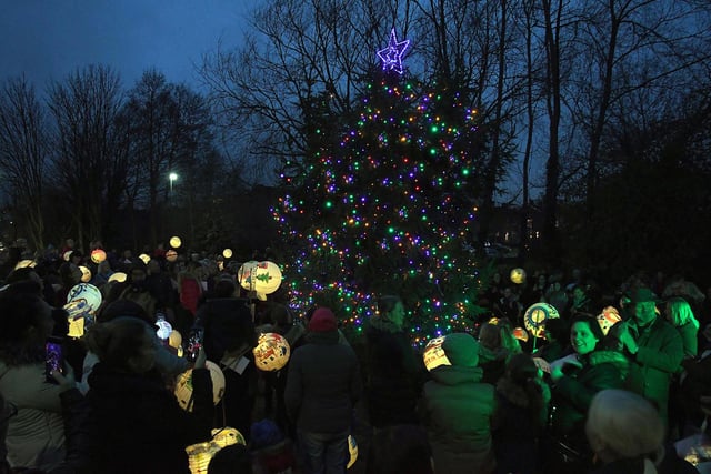 The Beighton Christmas tree lights switch-on event in Sheffield in December 2018