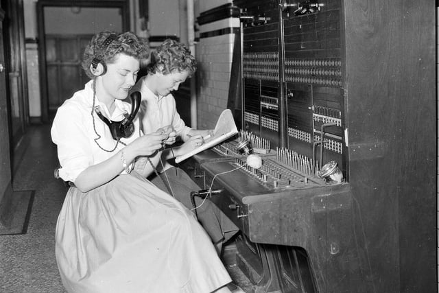 Telephone exchange workers at The Scotsman office take some time out in July 1959.