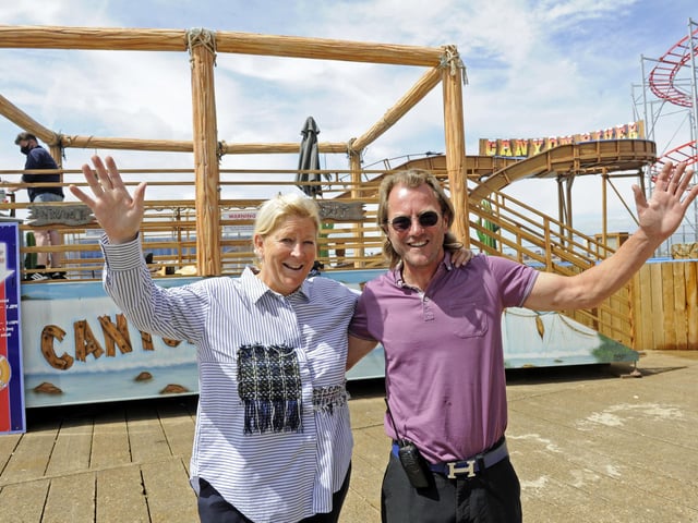 Owners James and Jill Norman check out the new rides. Picture Ian Hargreaves (180720-5)
