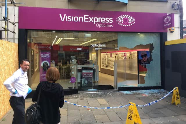 Thieves broke into Vision Express on Fargate in the early hours this morning – to steal designer sunglasses.