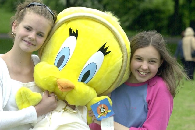 Katie Nicholson, 13,  and Lauren Ingram, 12, won Tweety Pie at Hillsborough Park in 2001