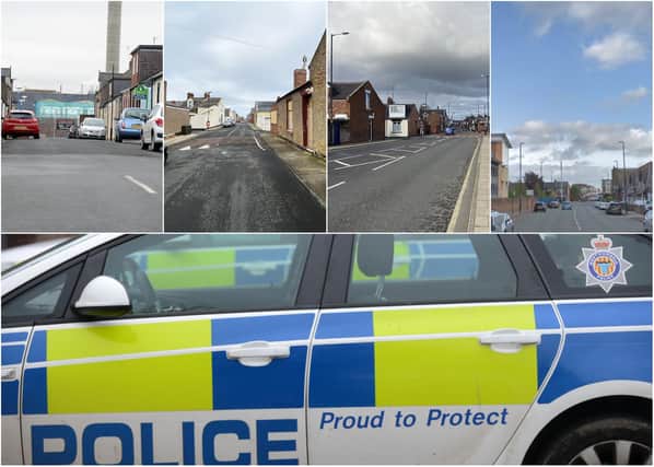 Some of the locations where most crime was reported to have taken place across the south of Sunderland, according to latest official figures.