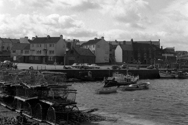 Fishing boats in Dunbar Harbour in September 1965.