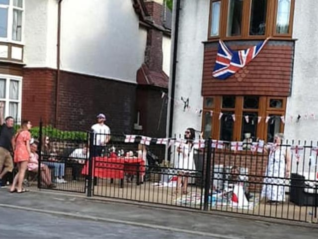 Residents mark the anniversary of VE Day in Mexborough