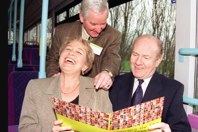 MP Rosie Winterton on a Doncaster bus in 1999.