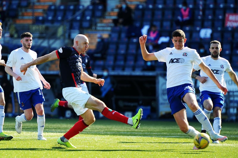 Falkirk didn't have many chances in the second half but when one did come they took it as veteran striker Conor Sammon barged through the Cove defence and slotted the ball under the onrushing McKenzie