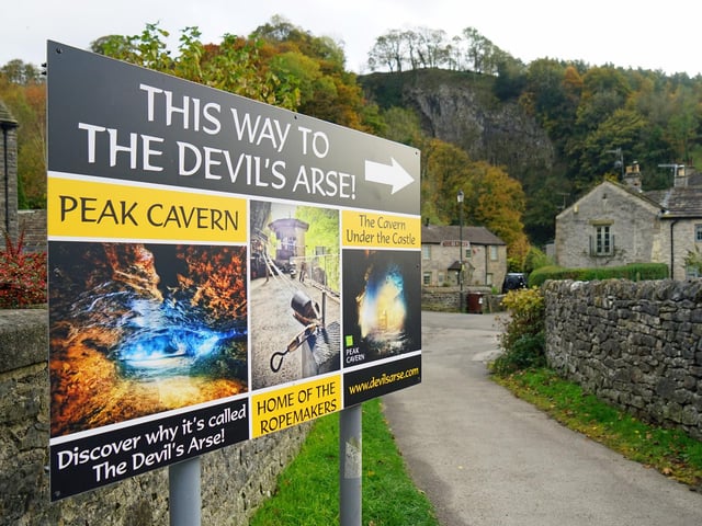 The Peak Cavern can be found deep in the gorge below Peveril Castle at Castleton - and is known colloquially as the Devil’s Arse. The cavern regularly hosts concerts, and an evening of carols even takes place in the run up to Christmas.