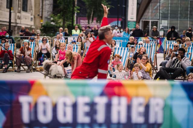 The free arts festival Together in the Square is returning to Sheffield's Tudor Square on July 9 and 10 (pic: Sheffield Theatres/University of Sheffield/Yellow Bus Events)