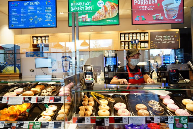 Greggs' velvety smooth flat white and warming peppermint tea are among the hot drinks on offer at the store, all of which are 100 per cent Fairtrade.