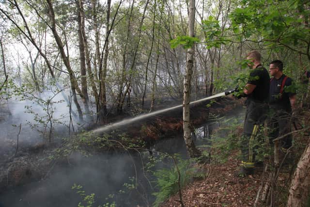 Crews will remain at the scene over the weekend, working to put out the blaze.