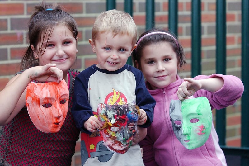 They were making Halloween masks in Horden in this 2005 photo. Does it bring back great memories?
