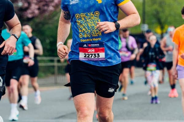 Joe completed the Sheffield Half Marathon in April alongside 250 Team Theo runners