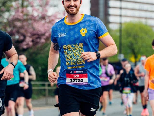 Joe completed the Sheffield Half Marathon in April alongside 250 Team Theo runners