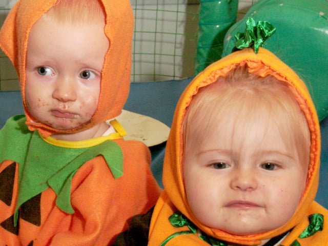Halloween fun at Hucknall Leisure centre in 2006
Olivia Devlin and Alycia Knell, both aged one, dressed as pumpkins